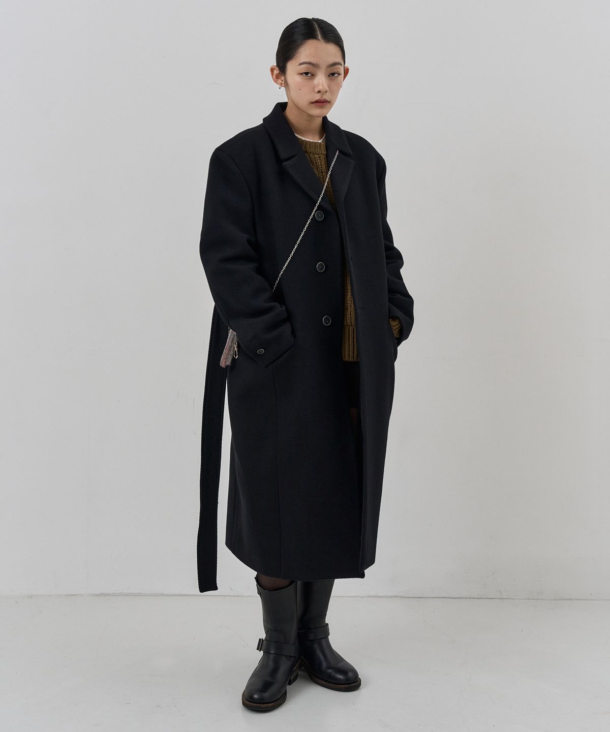 누아클레(NUAKLE) (w) 로우 퍼스트 울 코트_블랙
