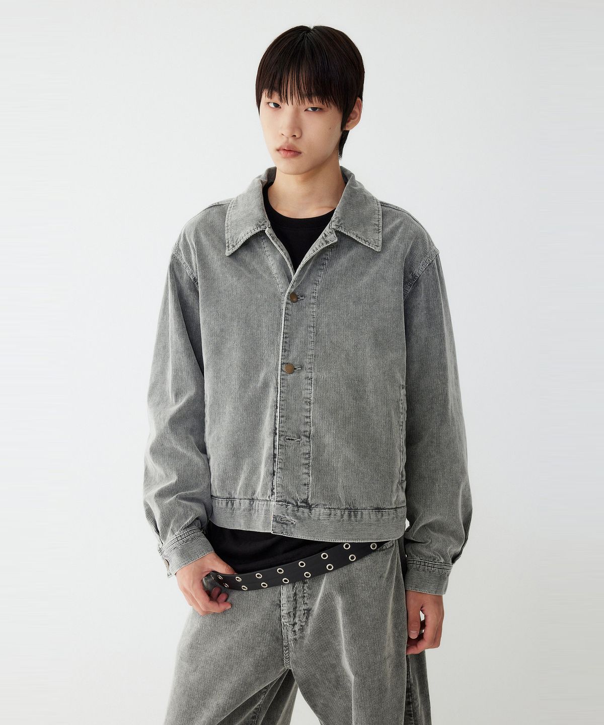 스튜디오 톰보이(STUDIO TOMBOY) [MEN] 그레이 코듀로이 셔츠 점퍼 _그레이 9155413133