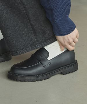 클래식 스티치 페니 로퍼 매트블랙 SFT-210