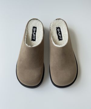 볼륨 퍼 슬라이드 뮬 스웨이드 털슬리퍼 SFT-408