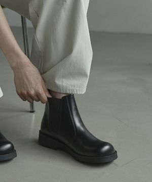 와이드 볼륨 첼시부츠 블랙 부츠 SFT-308