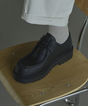 블랙 왈라비 모카신 키높이 더비슈즈 SFT-108