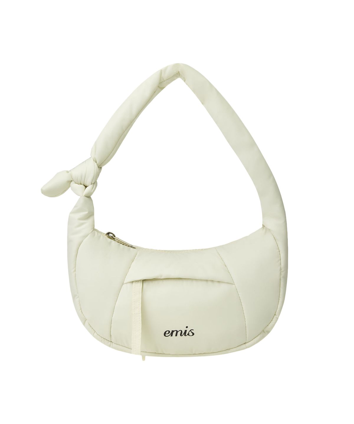 이미스(EMIS) PADDED ZIP POCKET HOBO BAG-IVORY