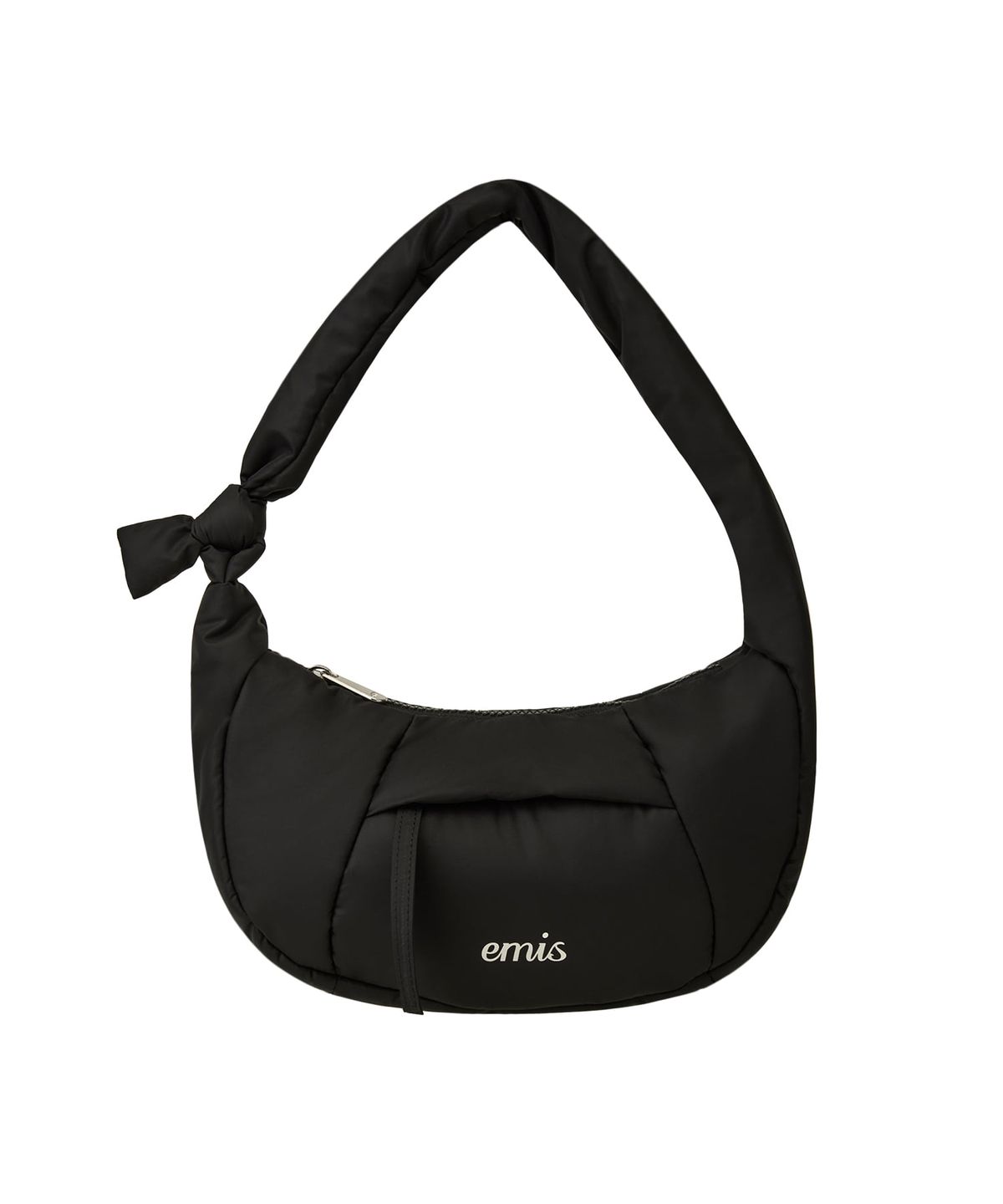 이미스(EMIS) PADDED ZIP POCKET HOBO BAG-BLACK