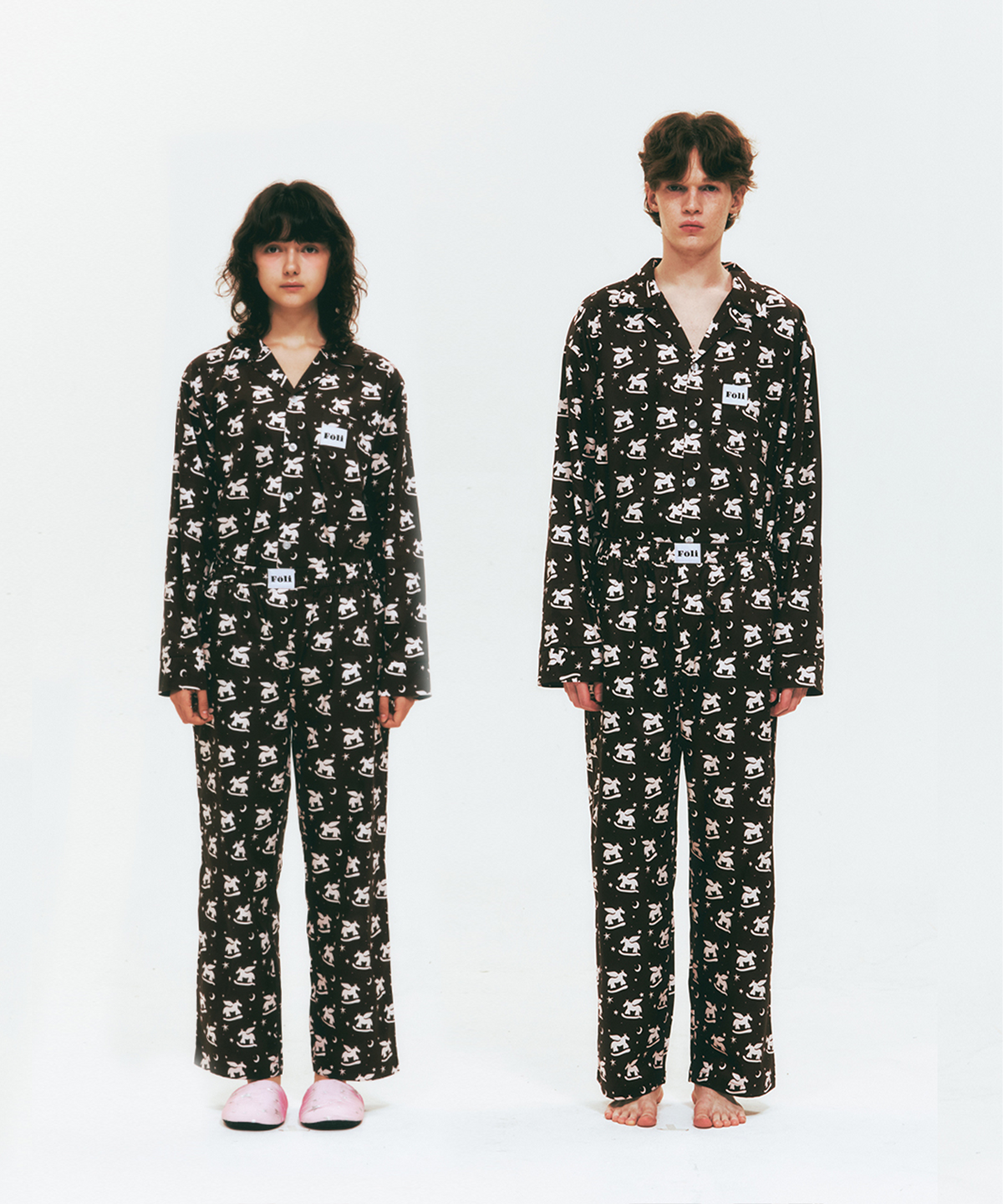 폴리(FOLI) (Unisex) 드리밍 포니 긴팔/긴바지 파자마 세트