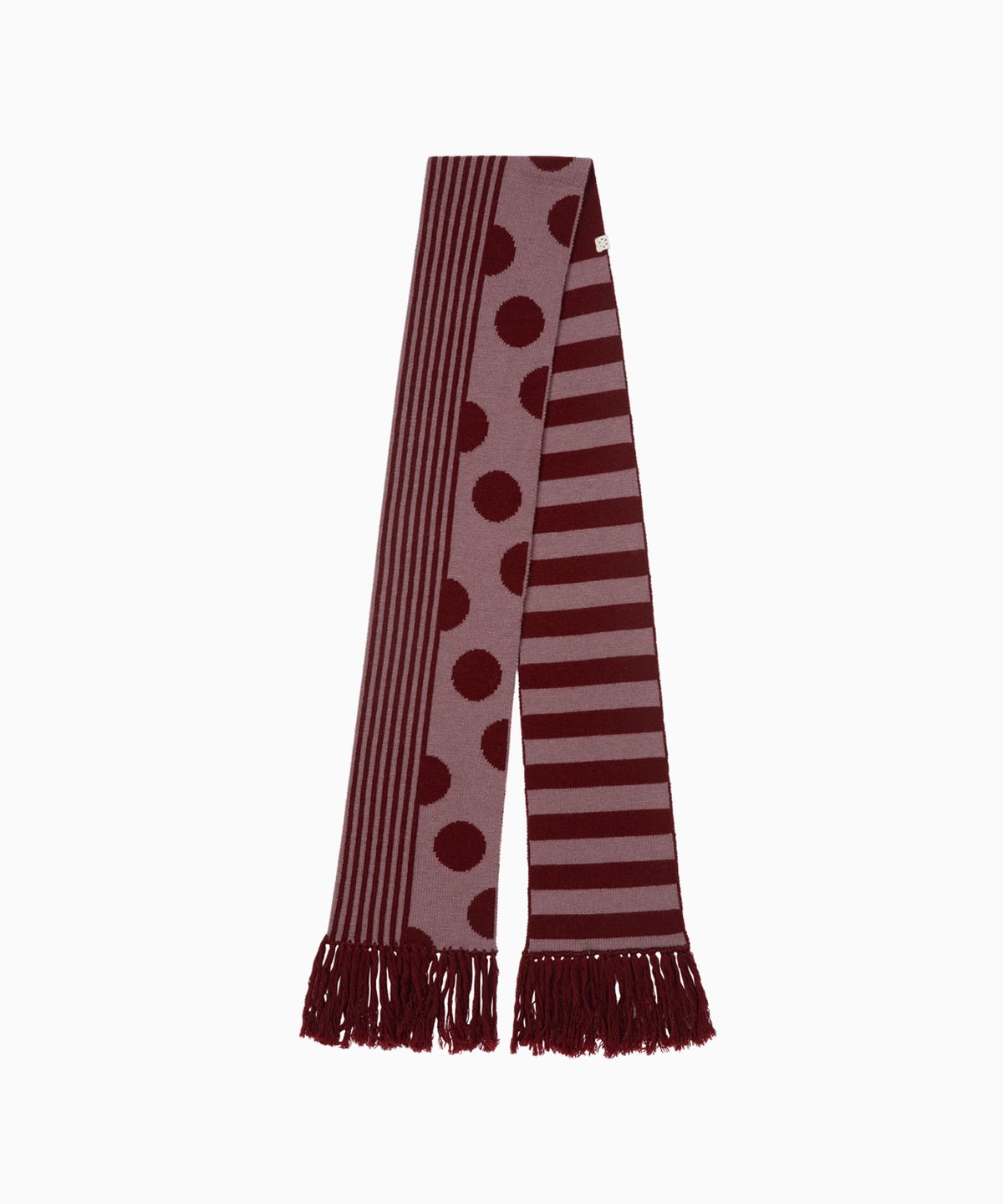오헤시오(OHESHIO) DOT STRIPE MUFFLER, PINK