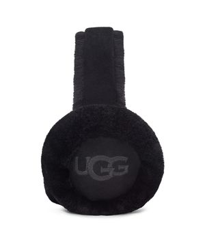 [WOMEN] 어그 빅 로고 양모 귀마개 (쉽스킨 엠브로이더리 이어머프) - 블랙 / 20955-BLK