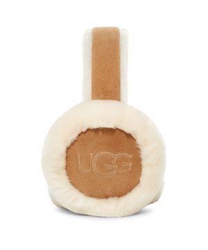 [WOMEN] 어그 빅 로고 양모 귀마개 (쉽스킨 엠브로이더리 이어머프) - 체스넛 / 20955-CHE