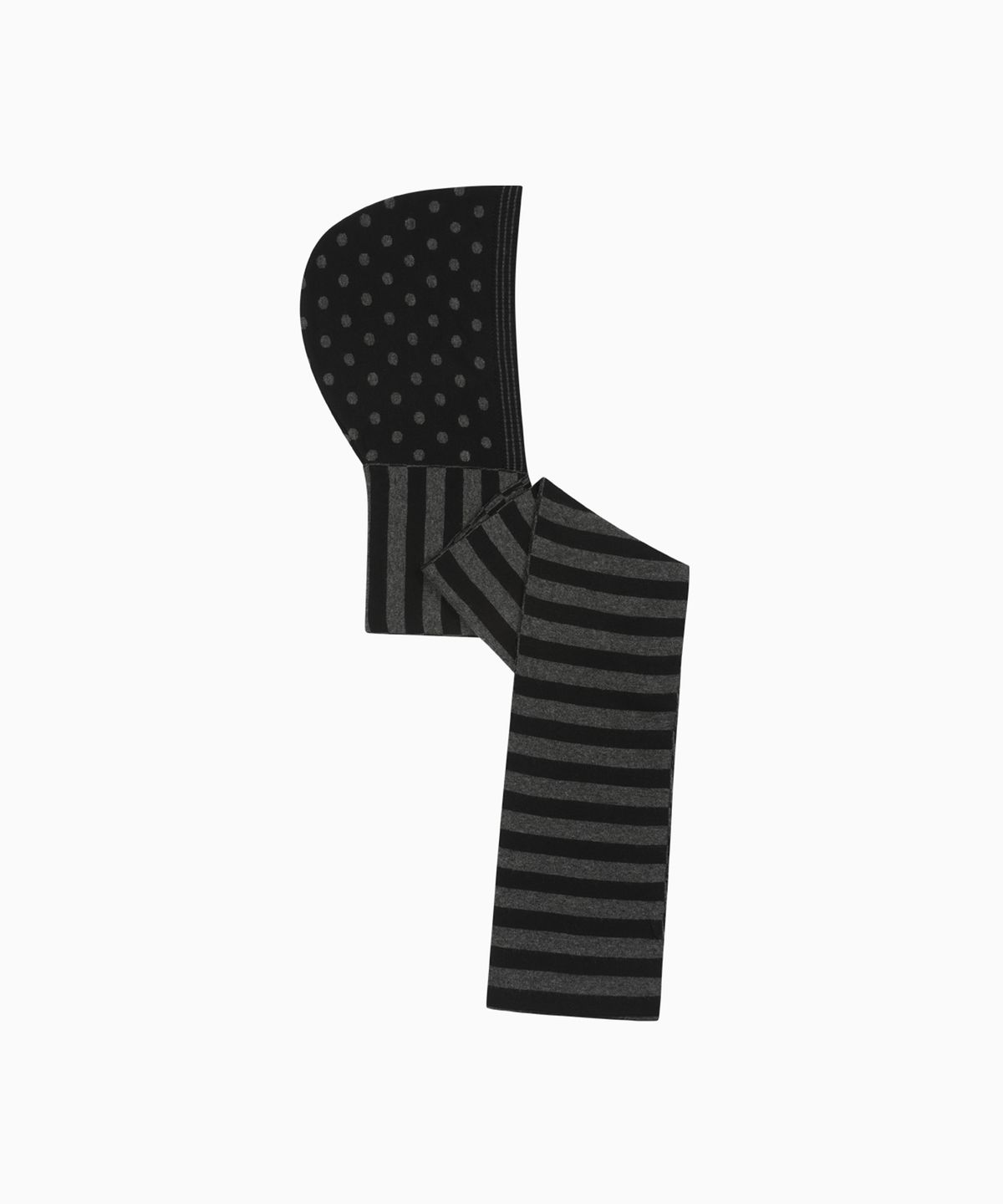 오헤시오(OHESHIO) DOT HOODED MUFFLER, BLACK