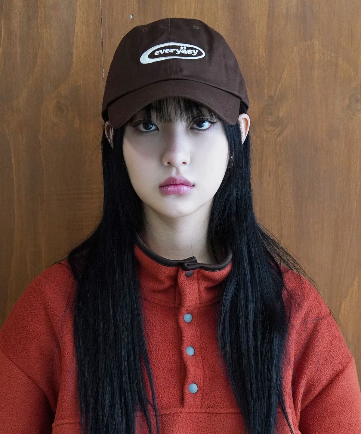 에브리시(EVERYASY) 서클 캐주얼 볼캡 (브라운)