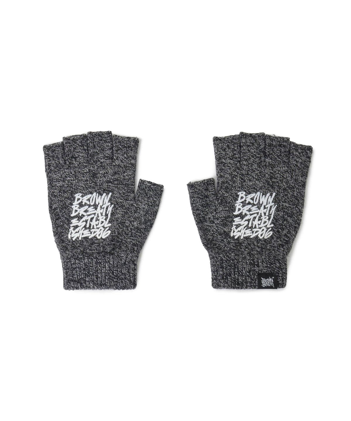 브라운브레스(BROWNBREATH) FINGERLESS GLOVES - BLACK