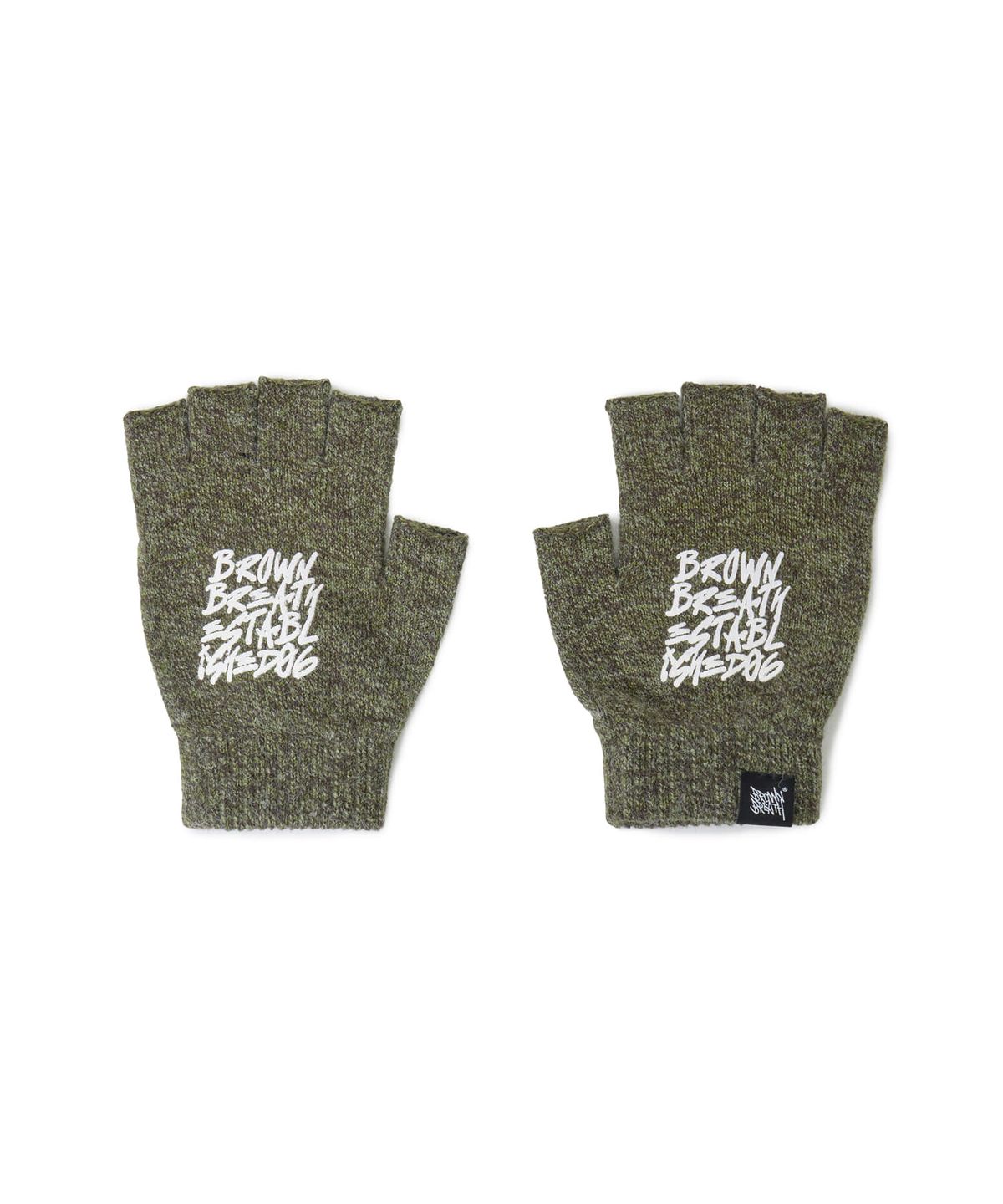 브라운브레스(BROWNBREATH) FINGERLESS GLOVES - KHAKI