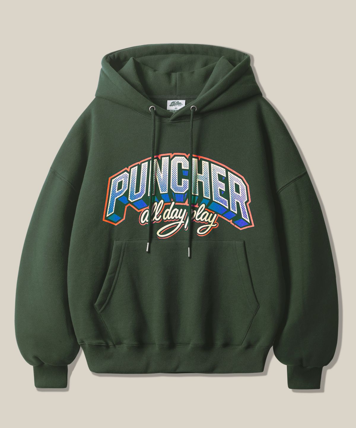 펀치라인(PUNCHLINE) 펀처 후드 다크그린 JUHD9208