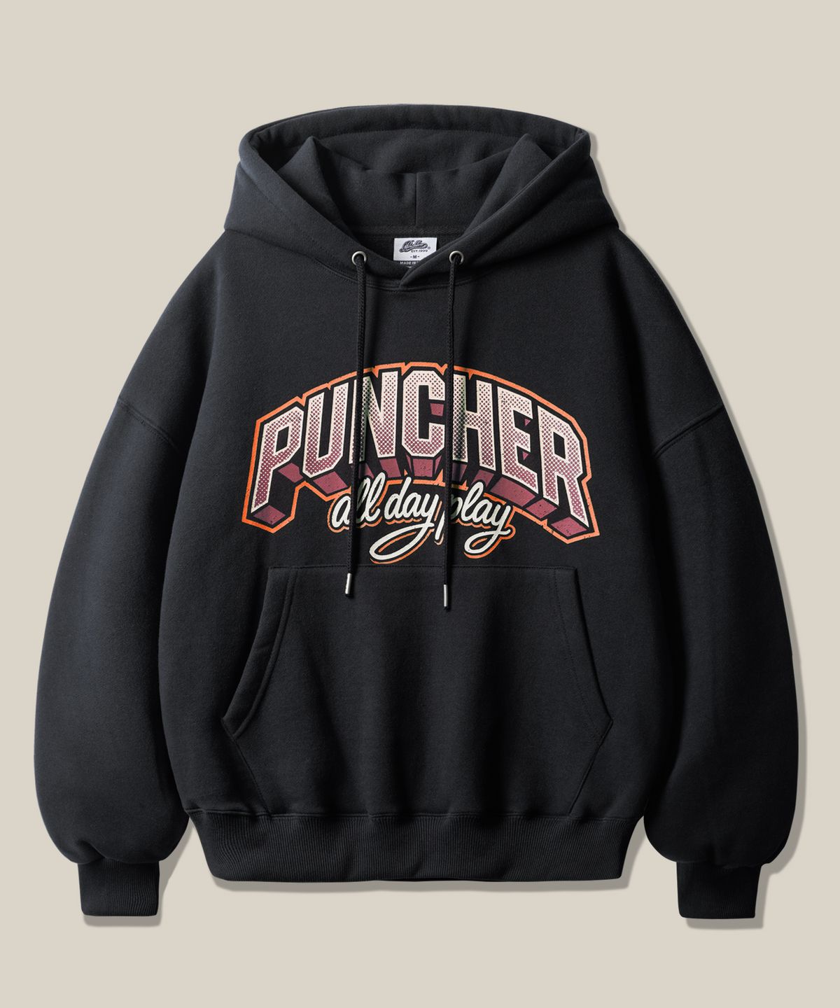 펀치라인(PUNCHLINE) 펀처 후드 블랙 JUHD9208