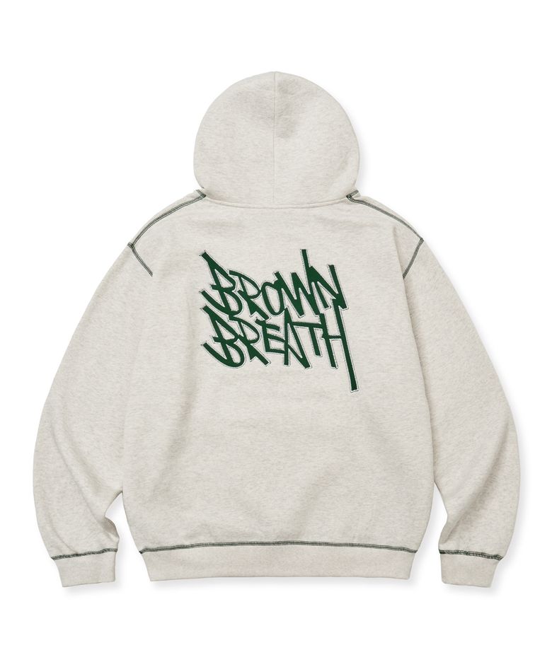 TAG APPLIQUE HOODIE - OATMEAL