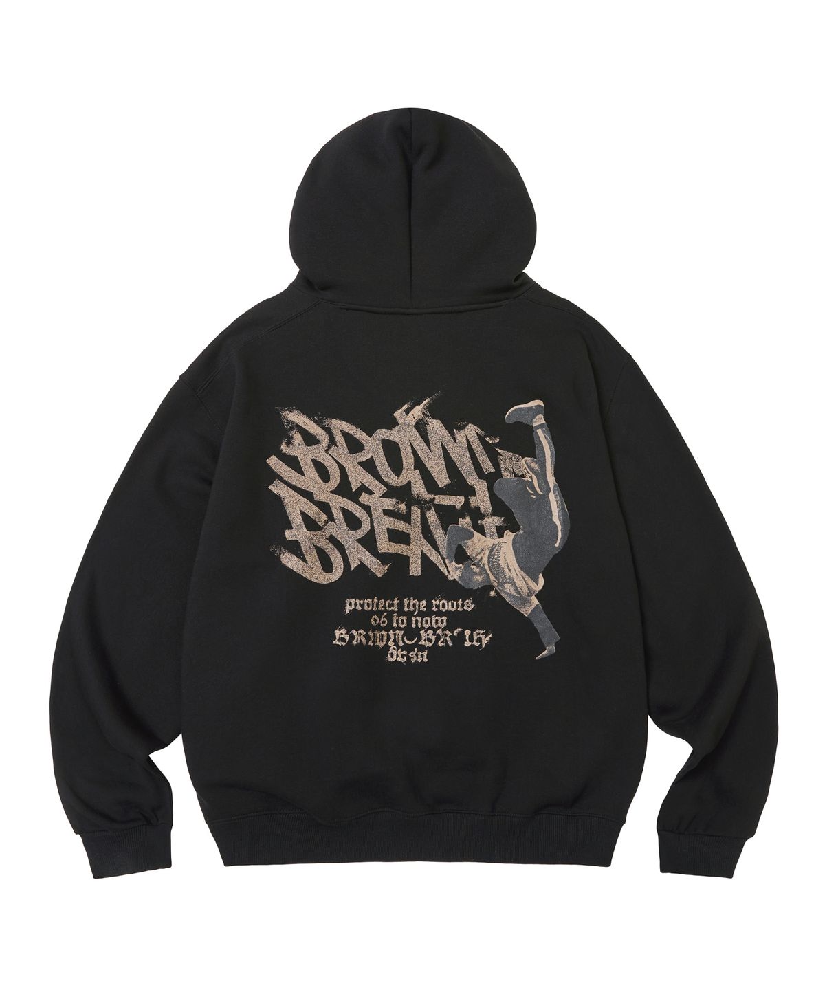 브라운브레스(BROWNBREATH) FREEZE TAG HOODIE - BLACK