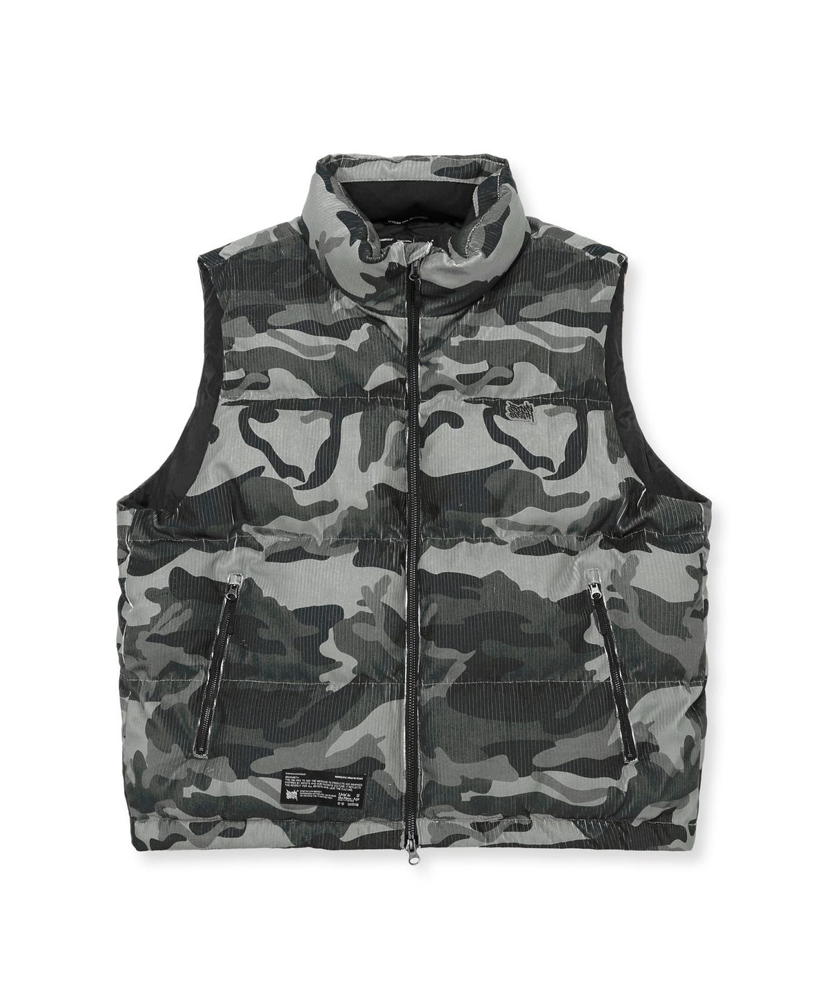 브라운브레스(BROWNBREATH) TAG CORDUROY CAMOUFLAGE VEST - DARK GREY