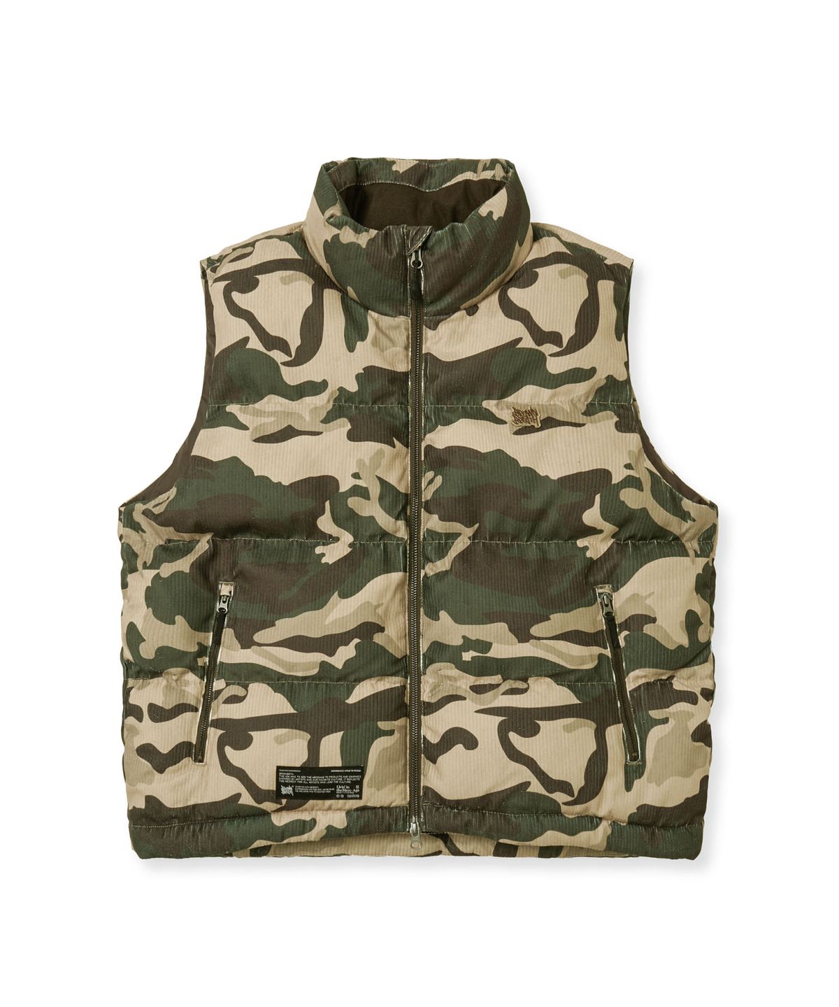 브라운브레스(BROWNBREATH) TAG CORDUROY CAMOUFLAGE VEST - KHAKI