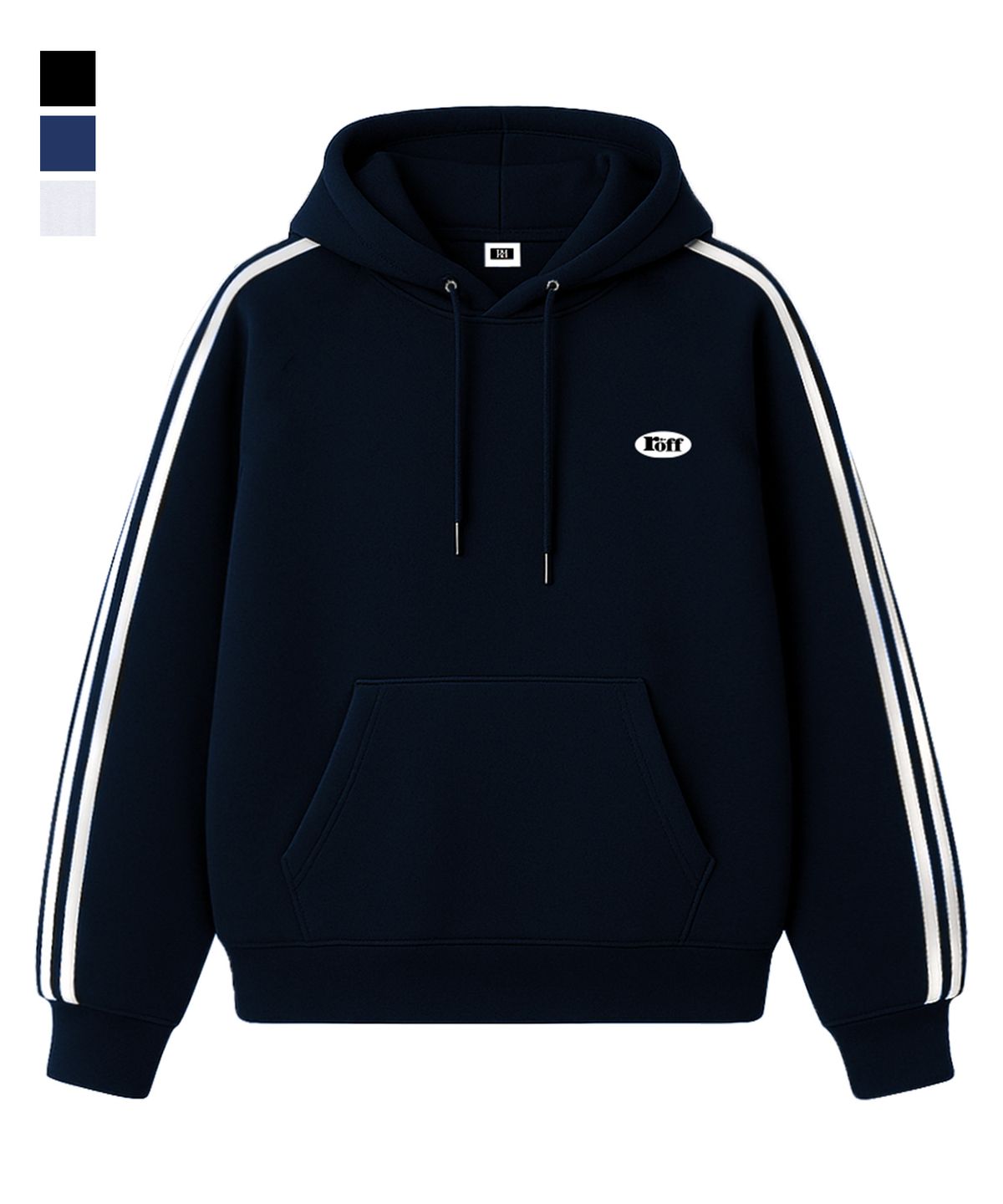 랜덤오프(RANDOMOFF) RÖFF TYPE PLAY ROUND MINI TRACK OVER FIT HOODIE (3color)