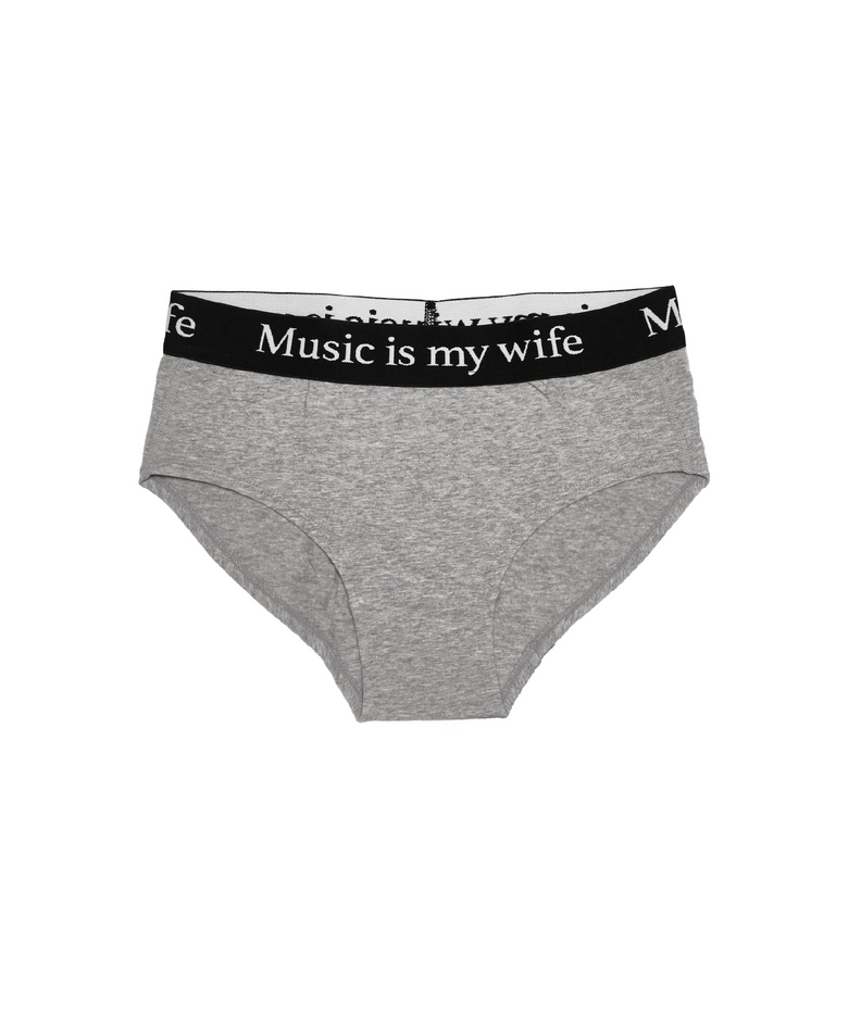 Music is my wife UNDERWEAR Bikini -Gray Blackband