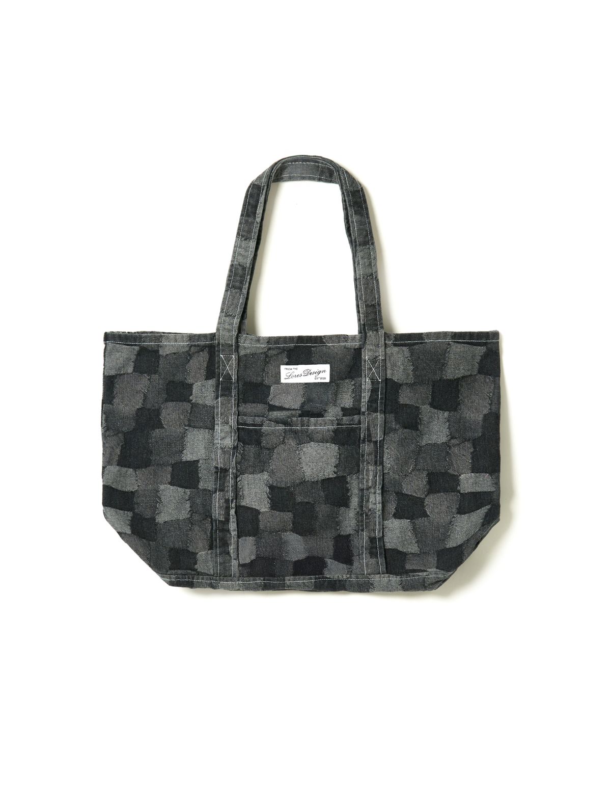 로어즈(LORES) Mosaic Denim Tote Bag - Black
