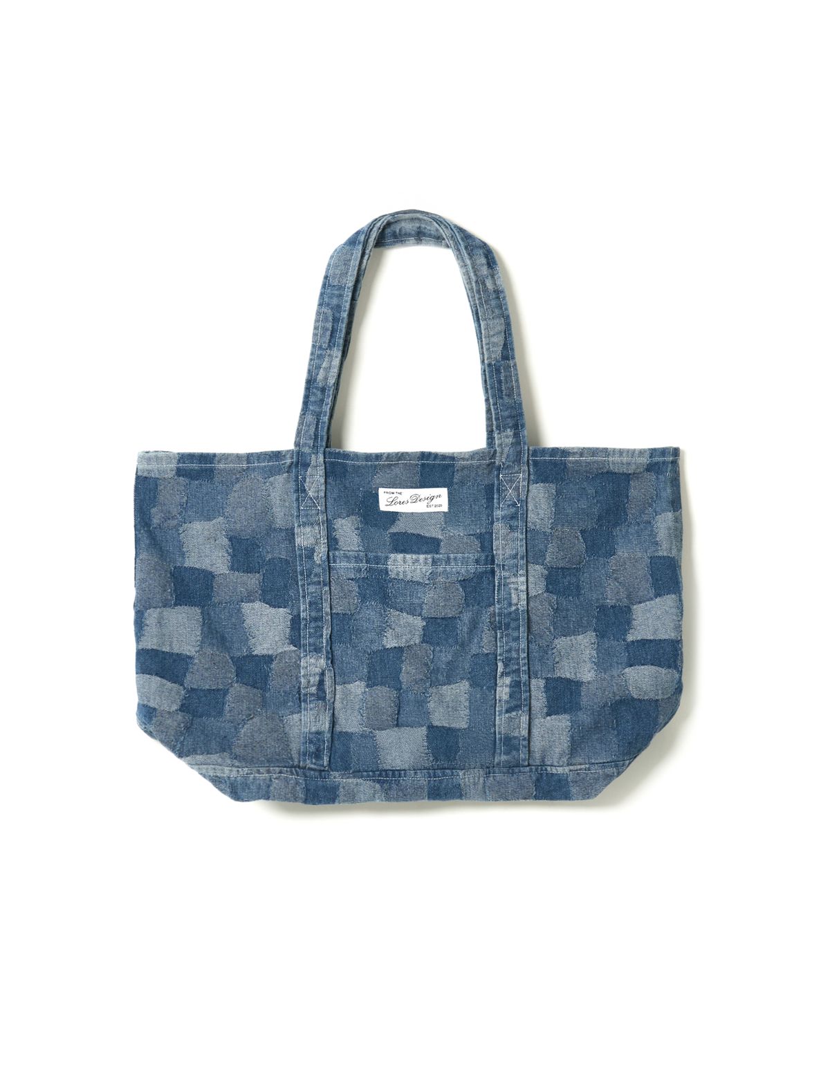 로어즈(LORES) Mosaic Denim Tote Bag - Blue