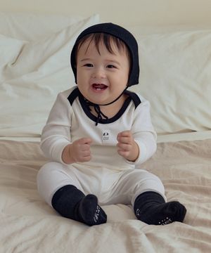 베이비몽 골지 바디수트 상하세트 아이보리 B2AT0404-IV