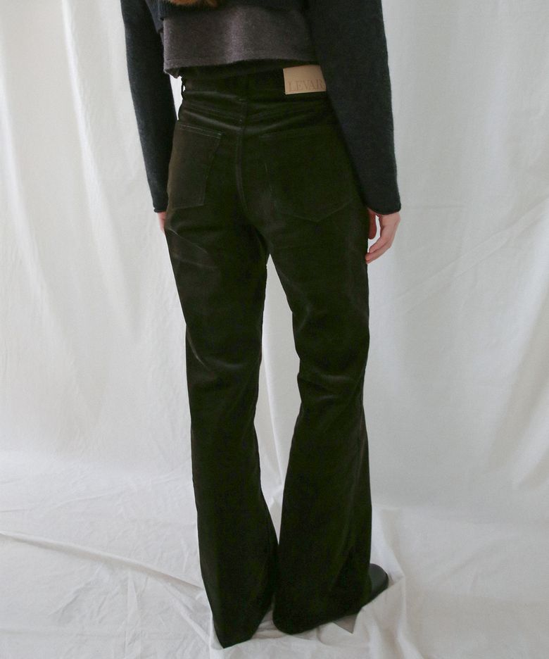 Mellow Corduroy Bootcut Pants - Midnight Khaki