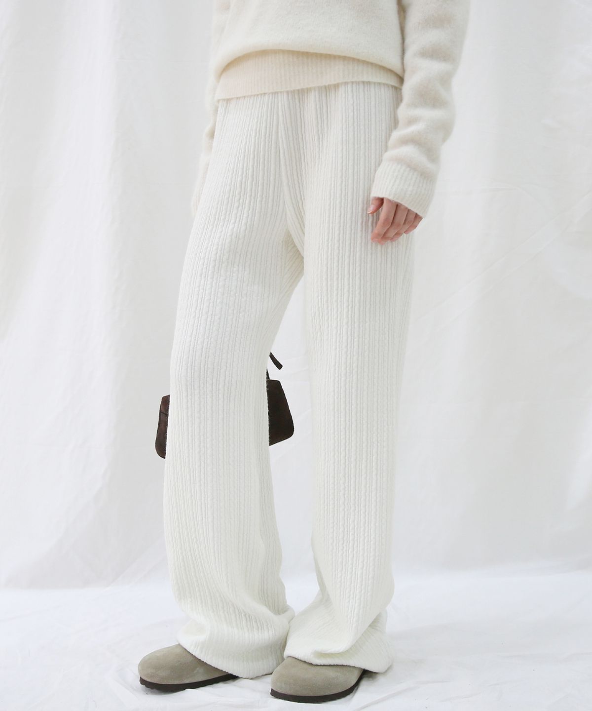 르바(LEVAR) Tender Layered Pants - Vanilla Cream