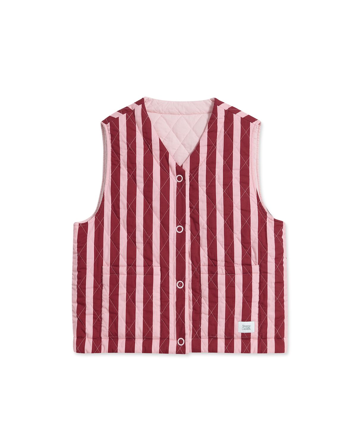 스내피커들(SNAPPY CUDDLE) Fluffy Croissant Reversible Vest (Strawberry)