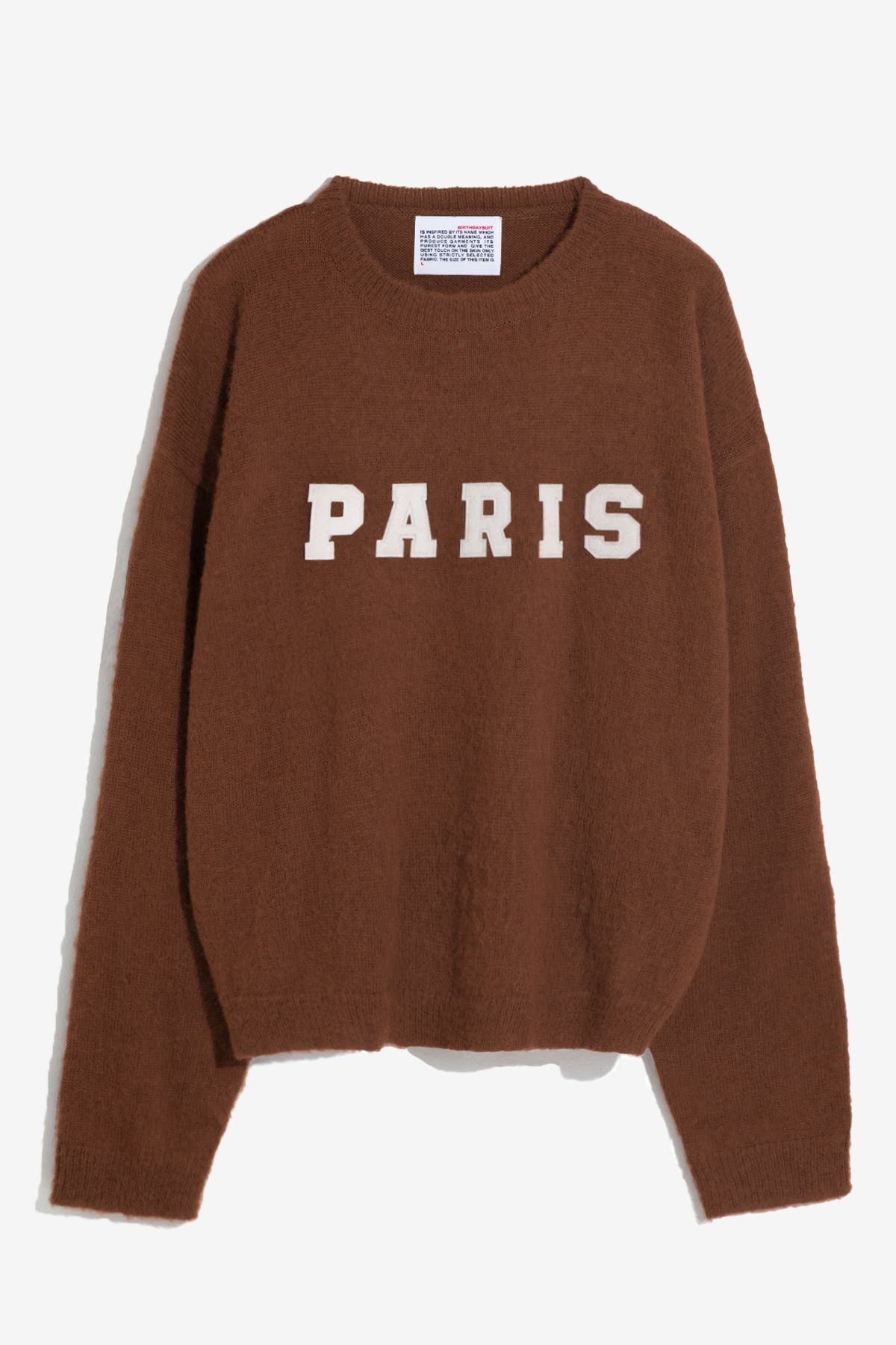 벌스데이수트(BIRTHDAYSUIT) PARIS BRUSHED WOOL PULLOVER KNIT (BROWN)