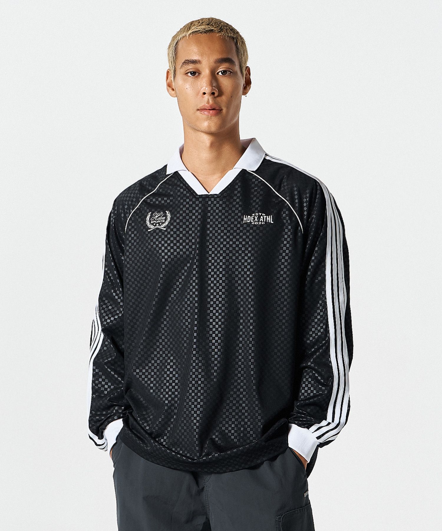 MUSINSA | HDEX Football Jersey Long Sleeve (Black)