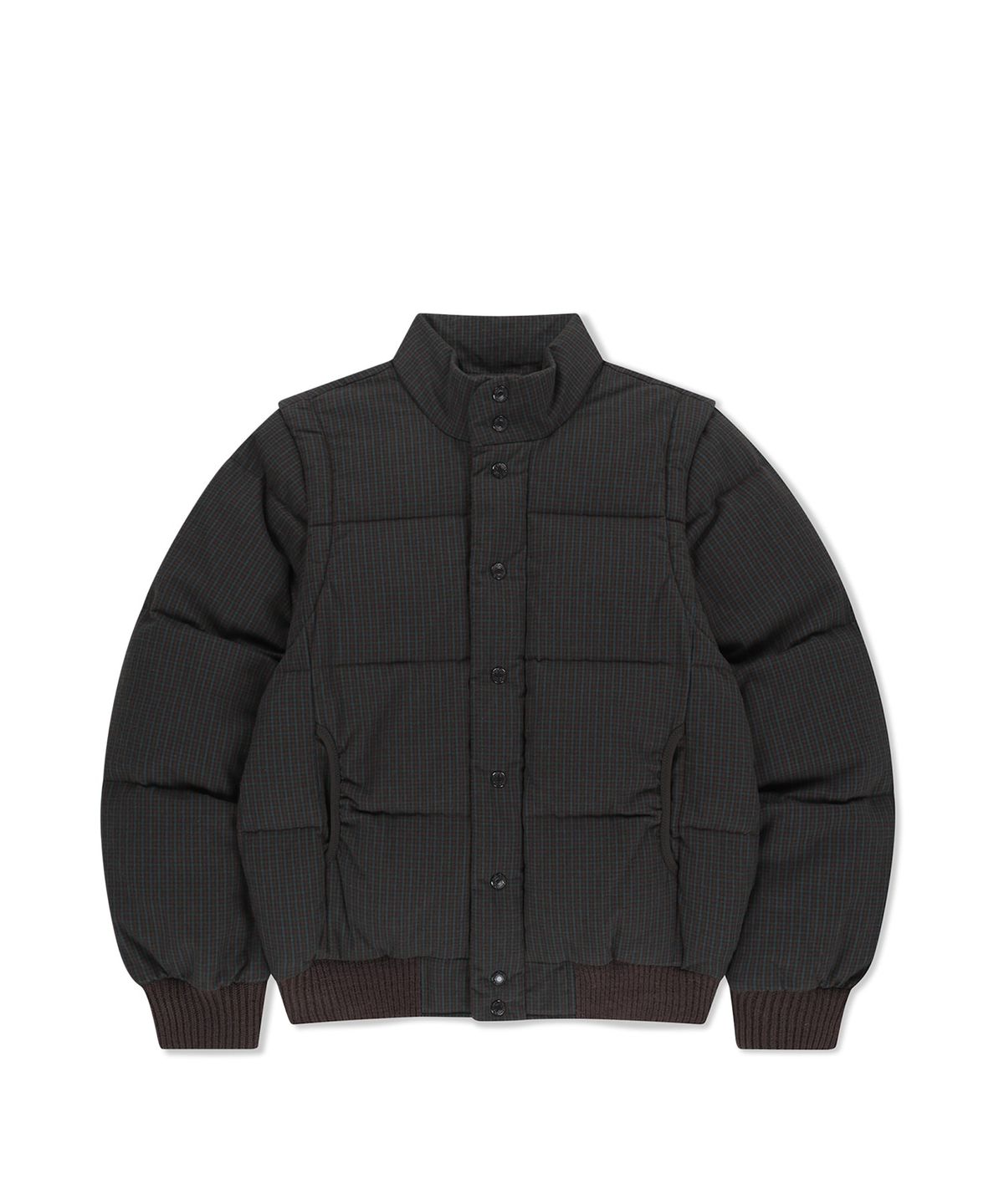 썬러브투어(SUNLOVETOUR) Flannel 2Way Down Jacket Brown