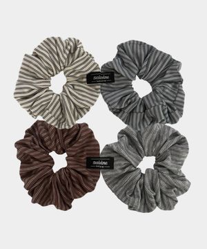 [2SET] 소프트 스트라이프 스크런치