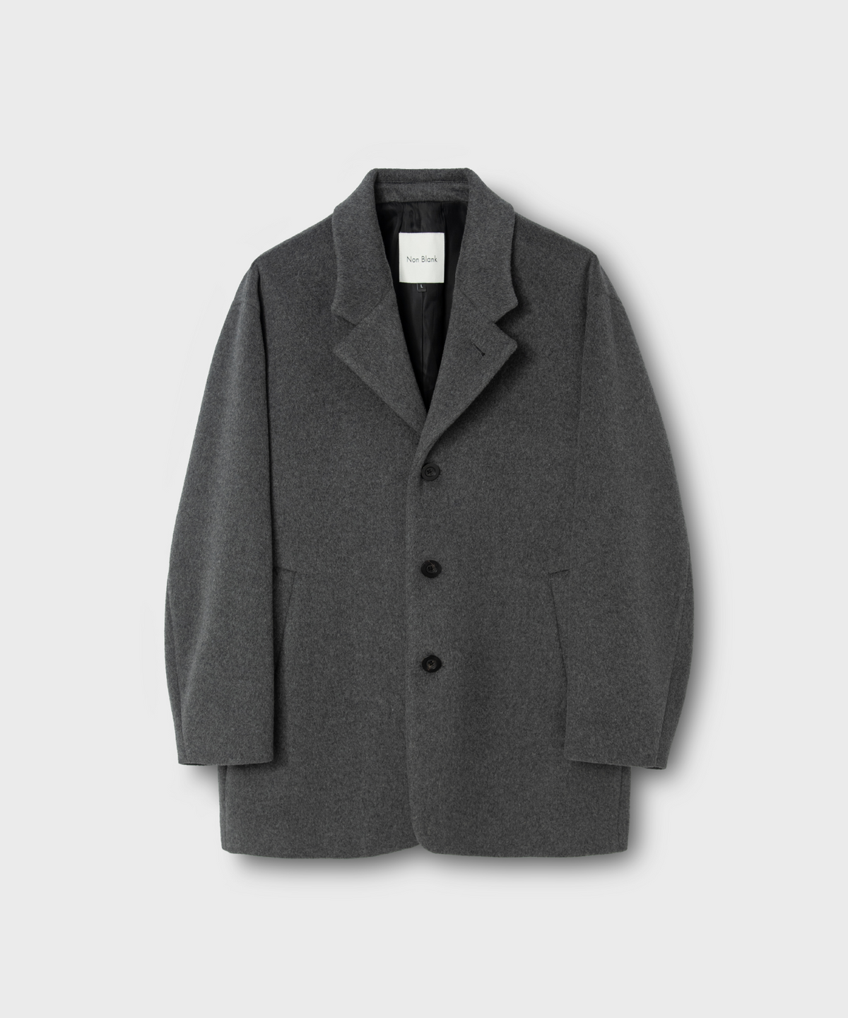 넌블랭크(NONBLANK) 울 캐시미어 블렌드 자코트_MEDIUM GREY