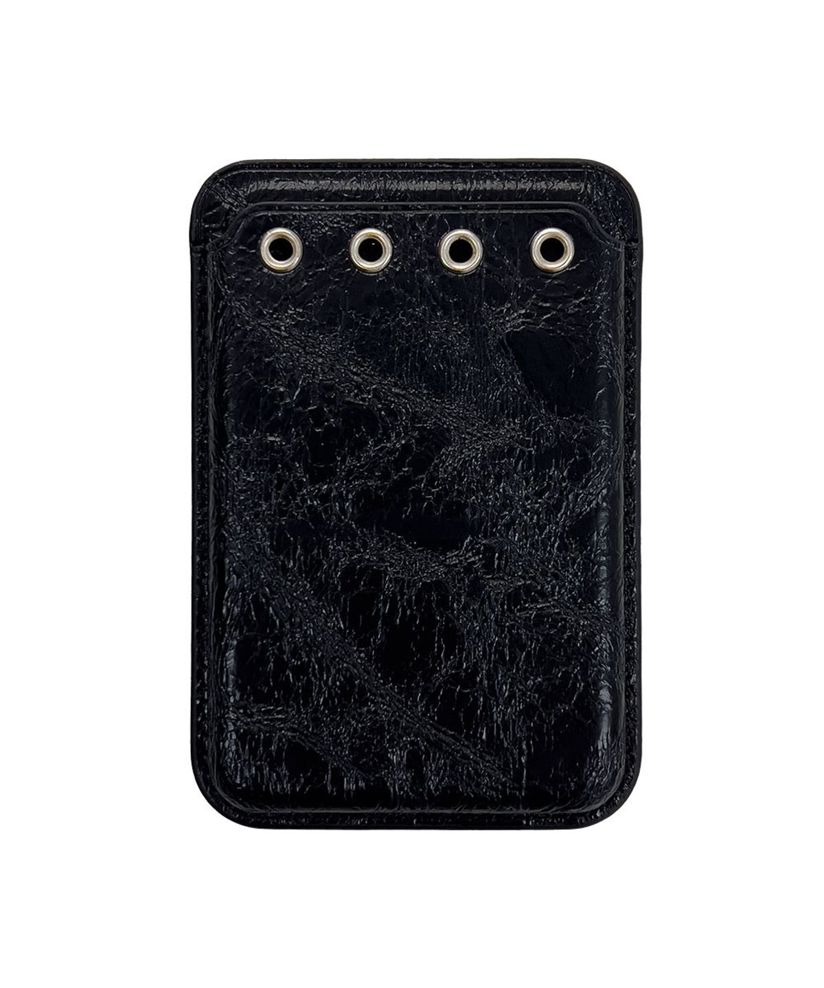 몽유룸(MONGUROOM) nox gun black 아일렛 맥세이프 카드지갑