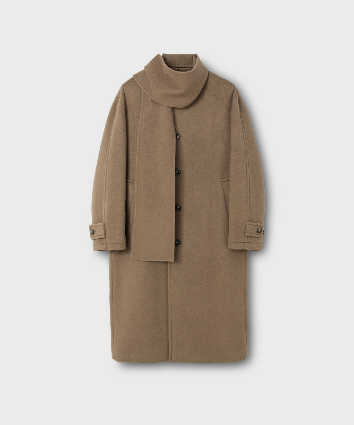 넌블랭크(NONBLANK) 머플러 코트_BEIGE