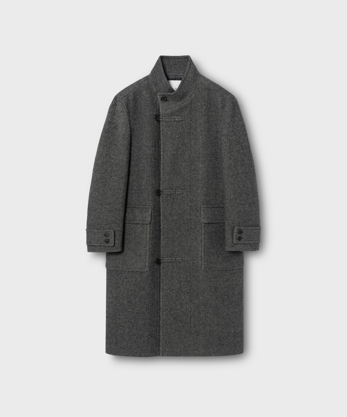 넌블랭크(NONBLANK) 랩 코트_MELANGE GREY