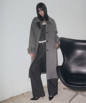 캐시미어 발마칸 로브 코트 [GREY]