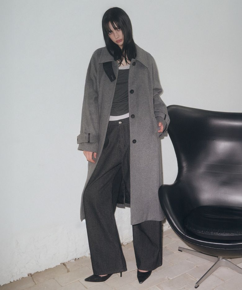캐시미어 발마칸 로브 코트 [GREY]