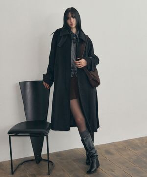 캐시미어 발마칸 로브 코트 [BLACK]