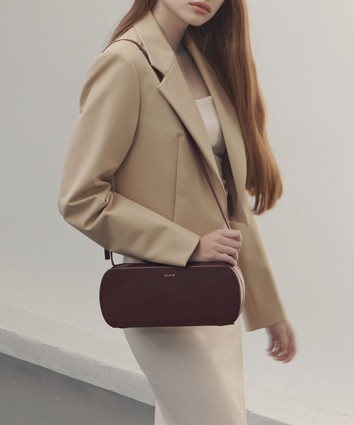 끌라베(CLAVE) 캘리 버건디 숄더백  (KELLY Burgundy Shoulder bag)