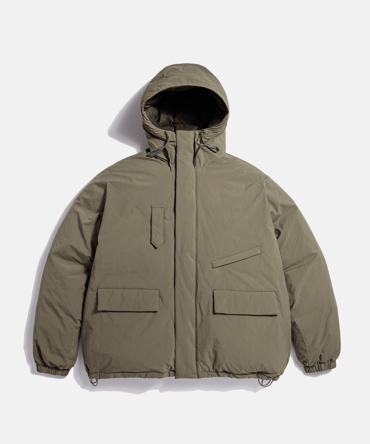 에스피오나지(ESPIONAGE) Dyer Hooded Down Parka Taupe