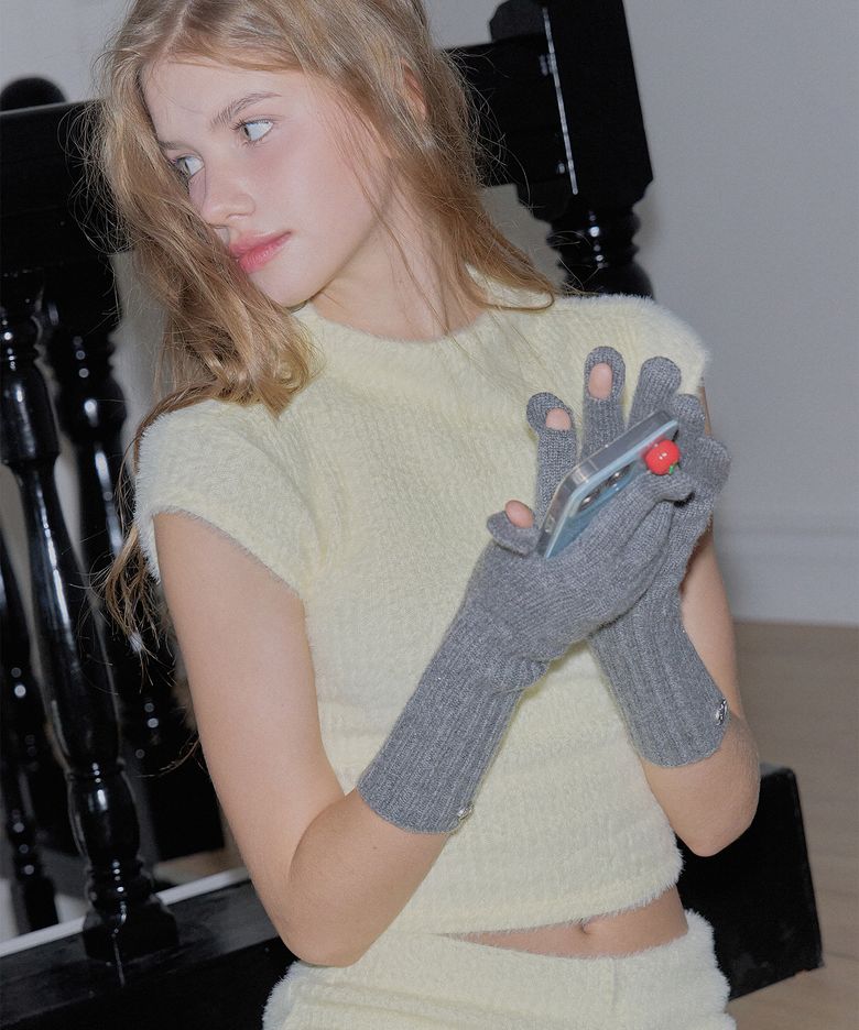 100% Cashmere Finger Hole Gloves (2colors)