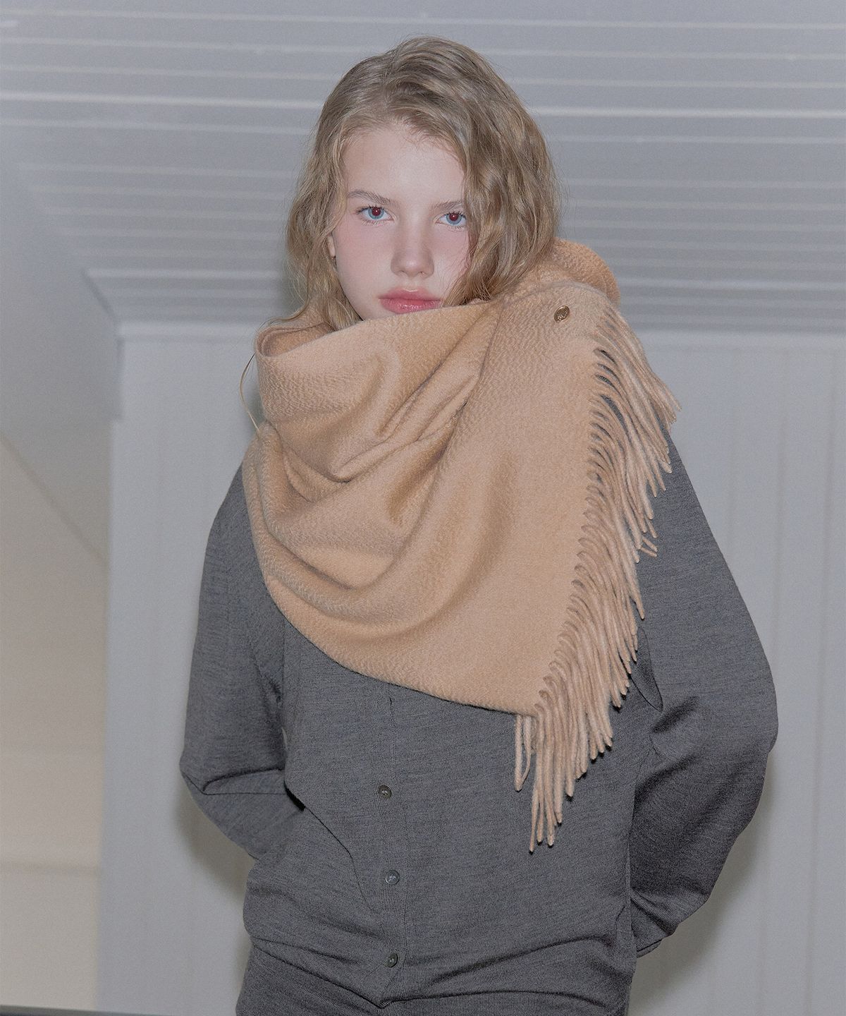 니나코스타(NINACOSTA) 100% Cashmere Blanket Scarf (4colors)