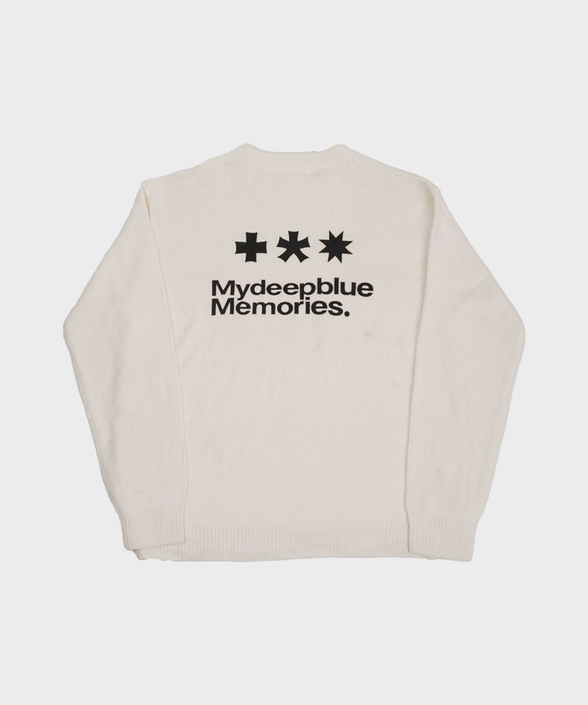 마이딥블루메모리즈(MY DEEP BLUE MEMORIES) (NT) MM SYMBOL LOGO KNIT (IVORY)