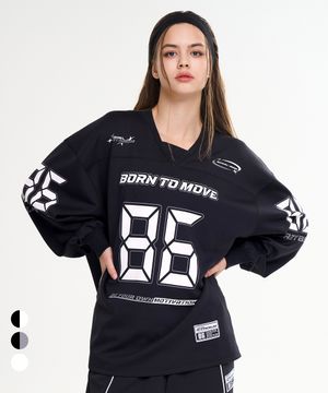 자이언트핏 긴팔티 럭비져지 오버핏 헬스 짐웨어 맨투맨 러닝 저지 블록코어 W (3컬러)