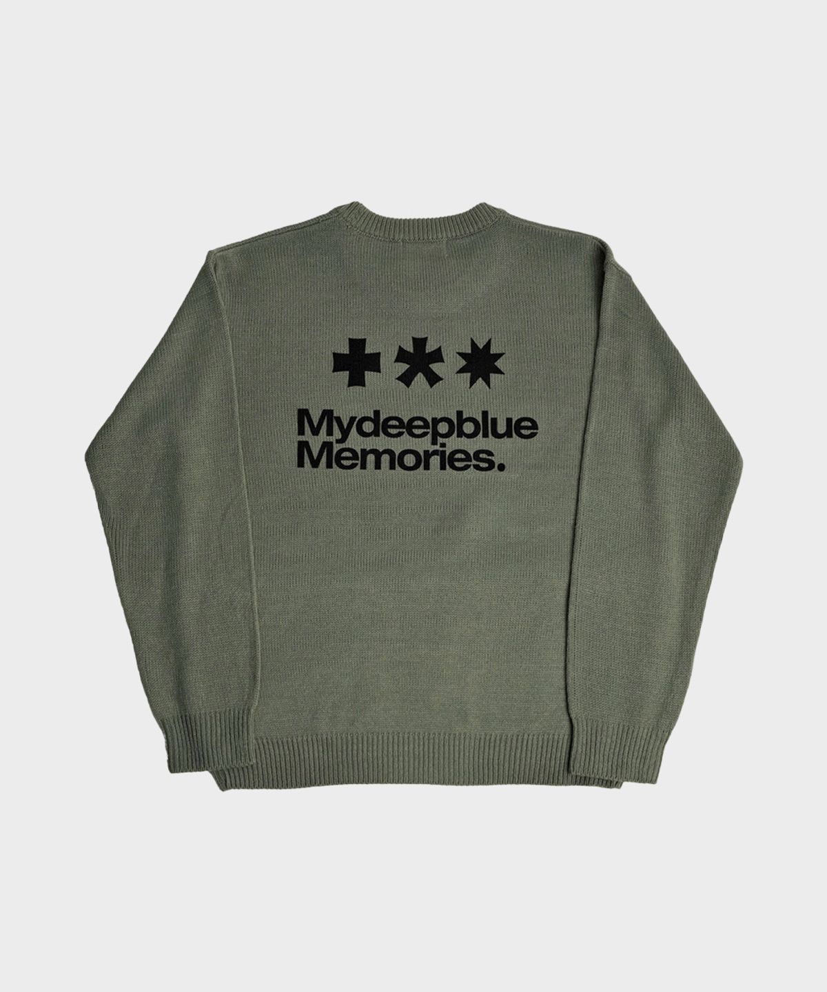 마이딥블루메모리즈(MY DEEP BLUE MEMORIES) (NT) MM SYMBOL LOGO KNIT (KHAKI)