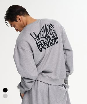 시그니처 그래피티 루즈핏 맨투맨 오버핏 데일리 긴팔 스웨트셔츠 M (2컬러)