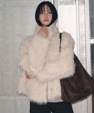 리버시블 시어링 퍼 자켓 [CREAM]